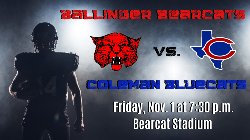 Ballinger Bearcats vs. Coleman Bluecats